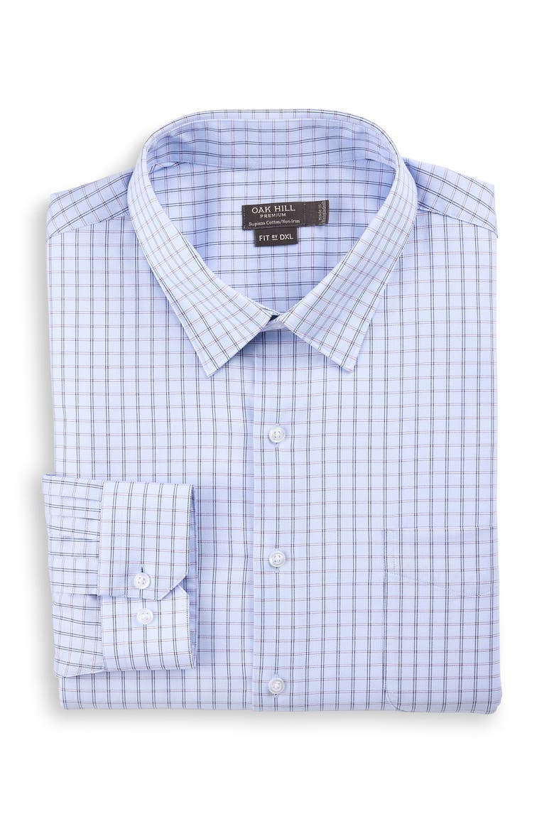 Big & Tall Elevated Check Dress Shirt, Main, color, BLUE