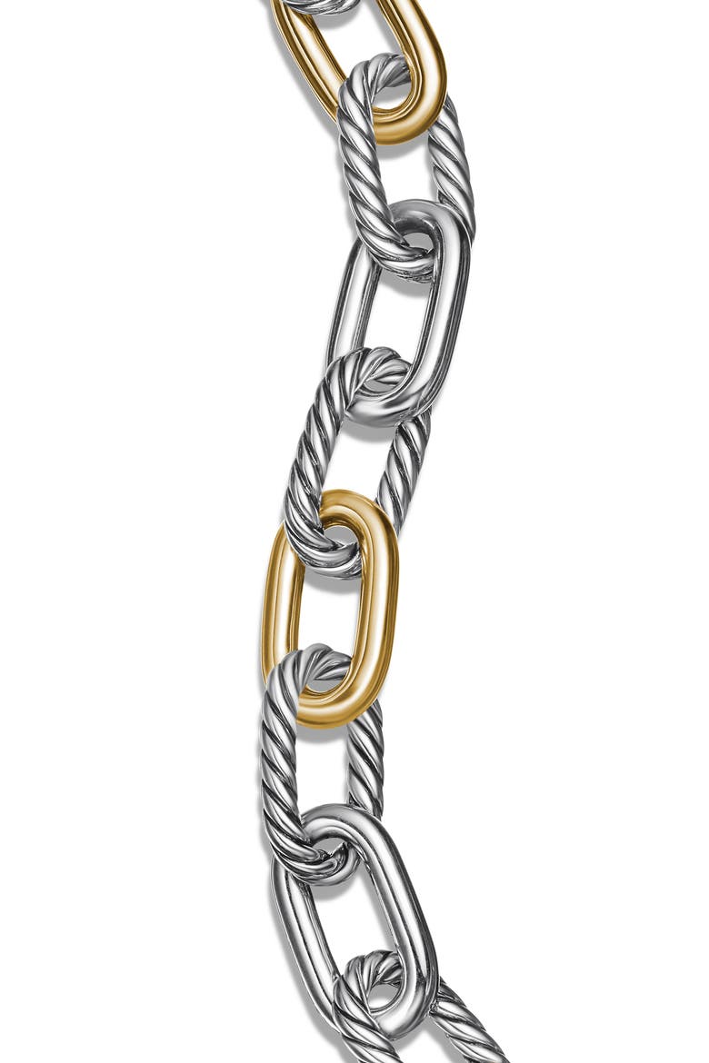 DY Madison® Sterling Silver & 18K Yellow Gold Chain Bracelet, 11mm, Alternate, color, STERLING SILVER WITH 18K GOLD