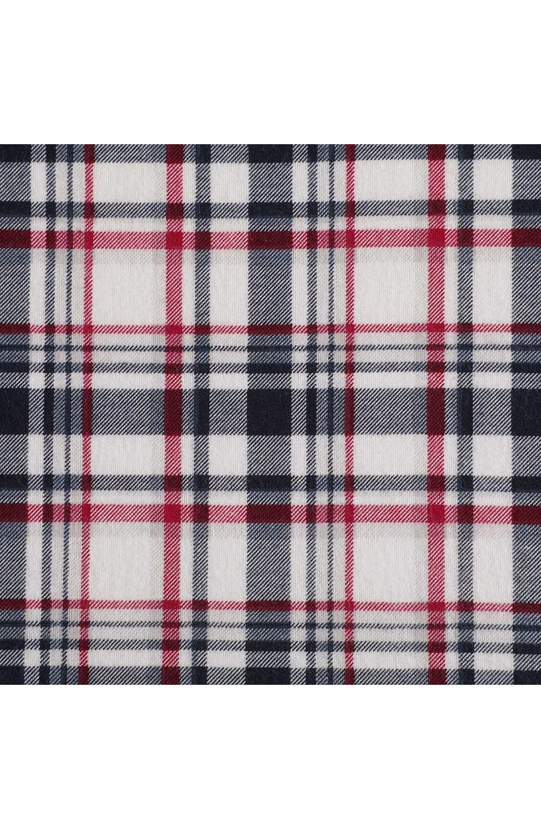Tommy Hilfiger Glenbrook Plaid Cotton Flannel Sheet Set, Alternate, color, Navy Blue/ Garnet Red