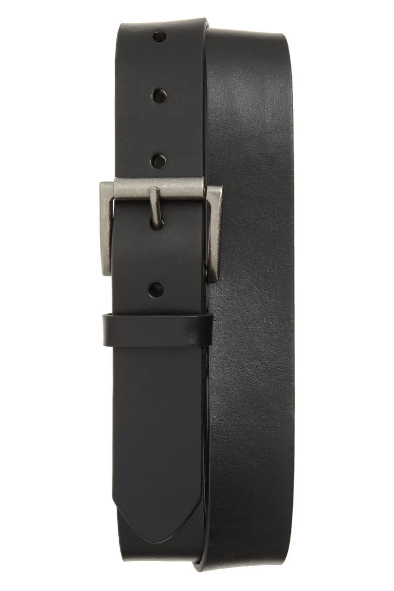 Sven Roller Buckle Belt, Main, color, BLACK