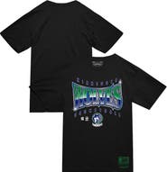 Mitchell & Ness Men's Mitchell & Ness  Black Minnesota Timberwolves Worldwide Collection Glow Up T-Shirt