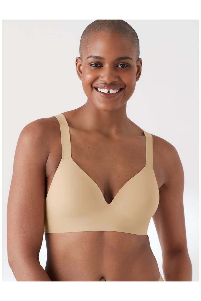 True Body Boost Wireless Hook Back Push-Up Bra, Alternate, color, DESERT