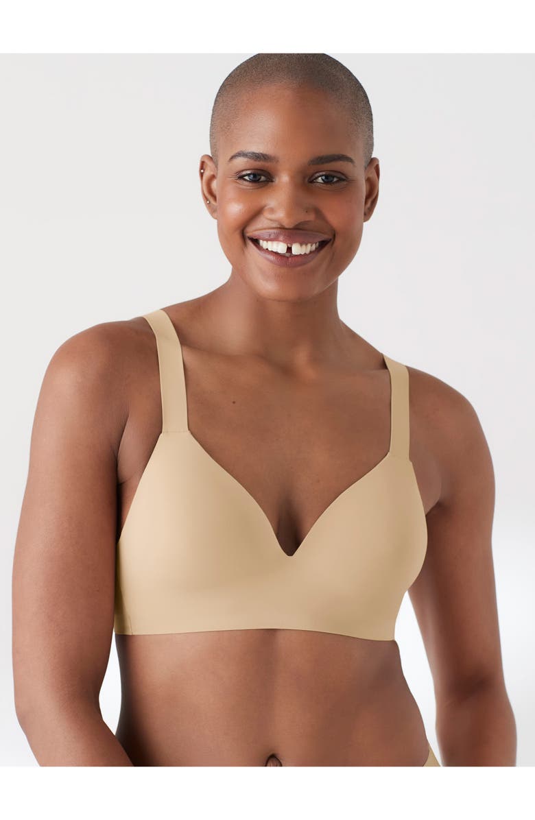 True & Co True Body Boost Wireless Hook Back Push-Up Bra, Alternate, color, Desert