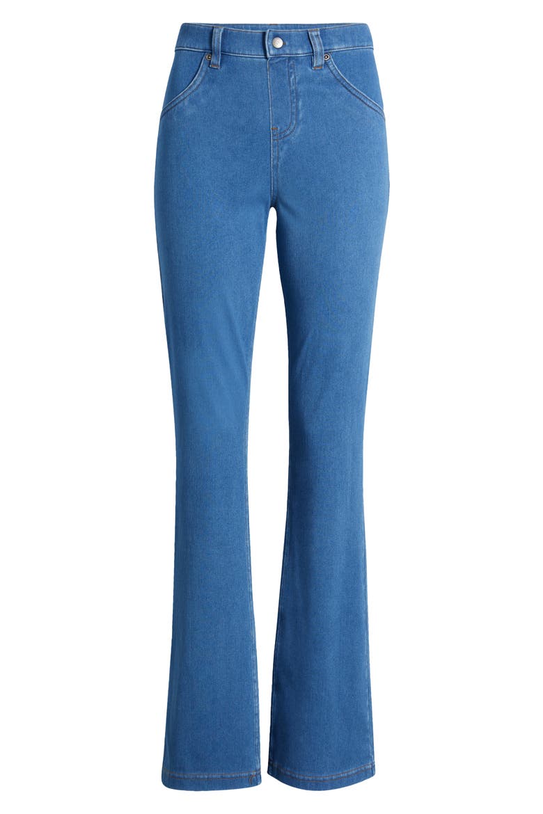 Baby Bootcut Denim Leggings, Alternate, color, MED WASH