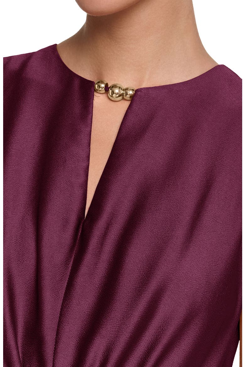 Sleeveless Satin Midi Dress with Layered Skirt, Alternate, color, Purple