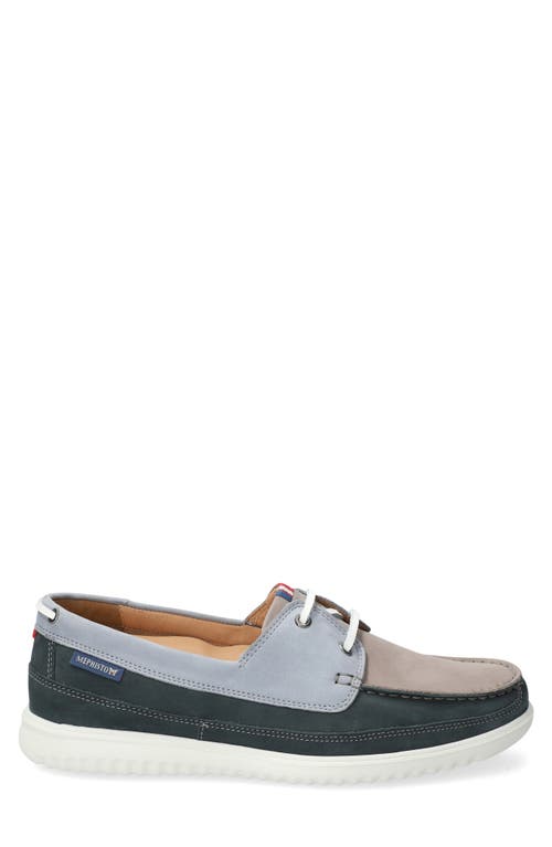 Mephisto Trevis Boat Shoe In Deep Blue Mix