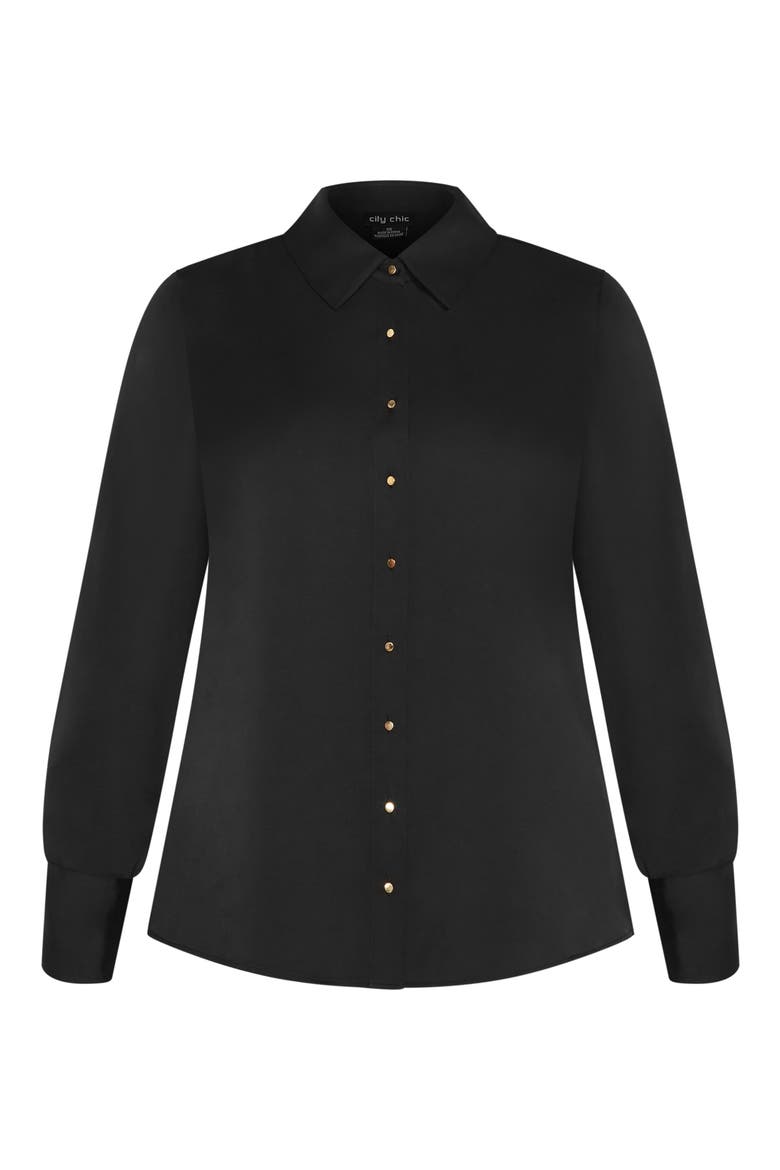 Amoura Button-Up Shirt, Alternate, color, BLACK
