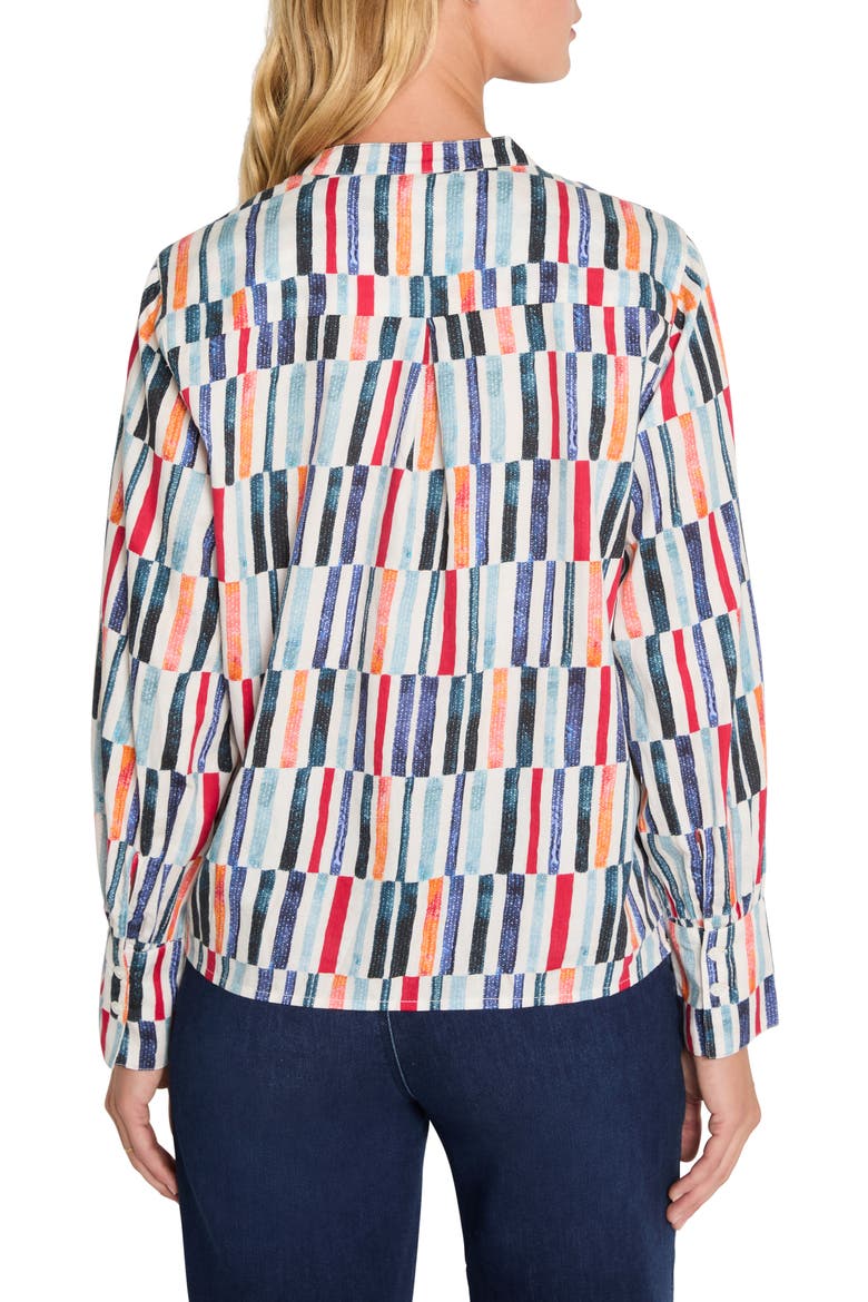 Broken Stripe Cotton Top, Alternate, color, BLUE MULTI