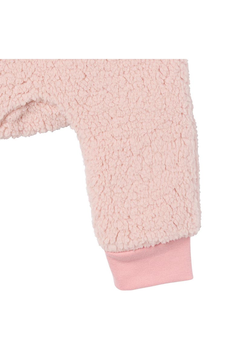 Microfleece Drop Shoulder Top & Pant Set, Alternate, color, Light Pink
