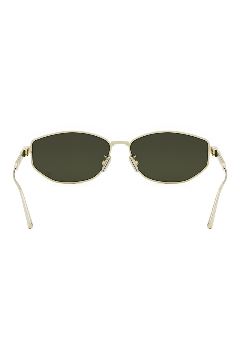 'DiorCannage B1U Oval Sunglasses, Alternate, color, SHINY GOLD DH / GREEN