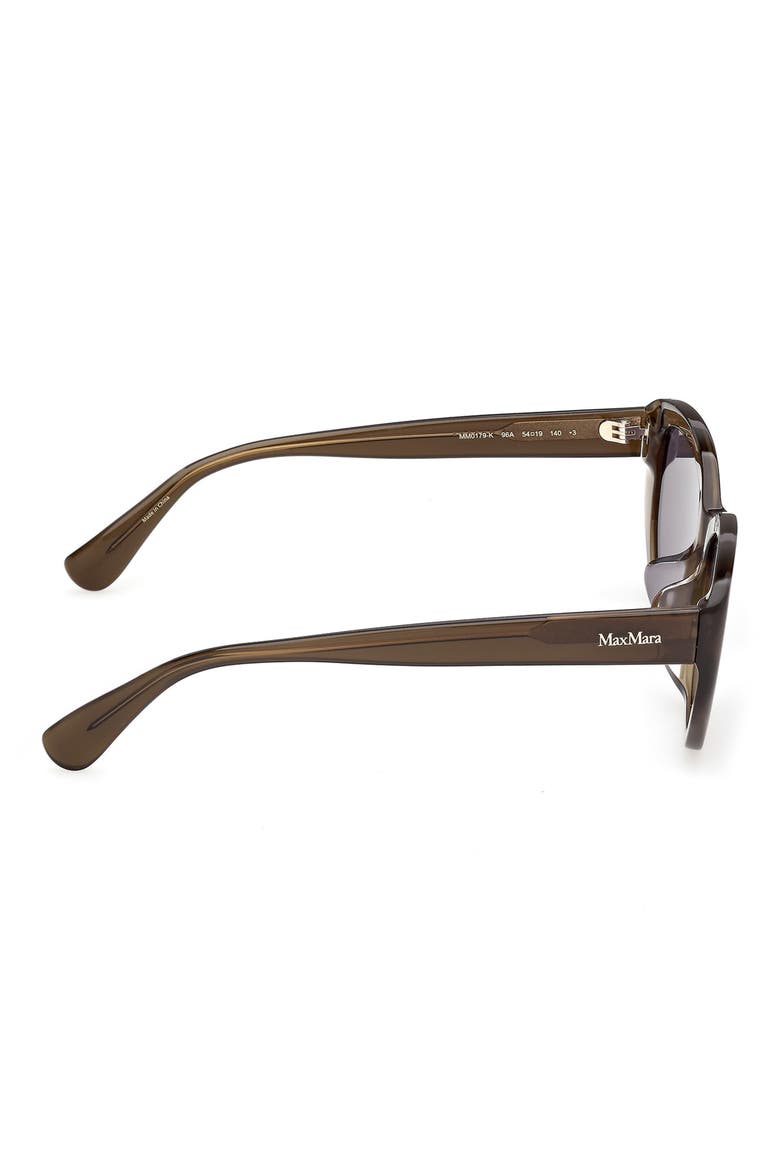 54mm Oval Sunglasses, Alternate, color, SHINY DARK GREEN / SMOKE