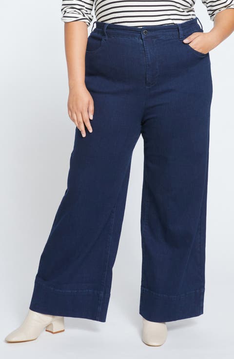 Carrie High Waist Wide Leg Jeans (Plus)