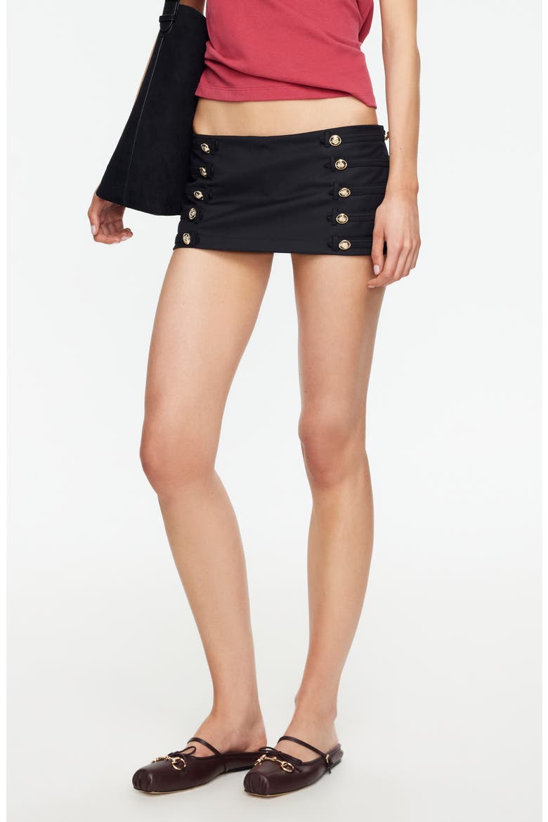 Rush Hour Button Skort, Alternate, color, ONYX