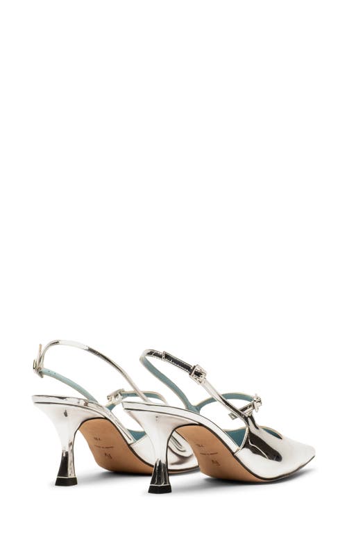 Frances Valentine Vivi Pointed Toe Slingback Pump In Silver