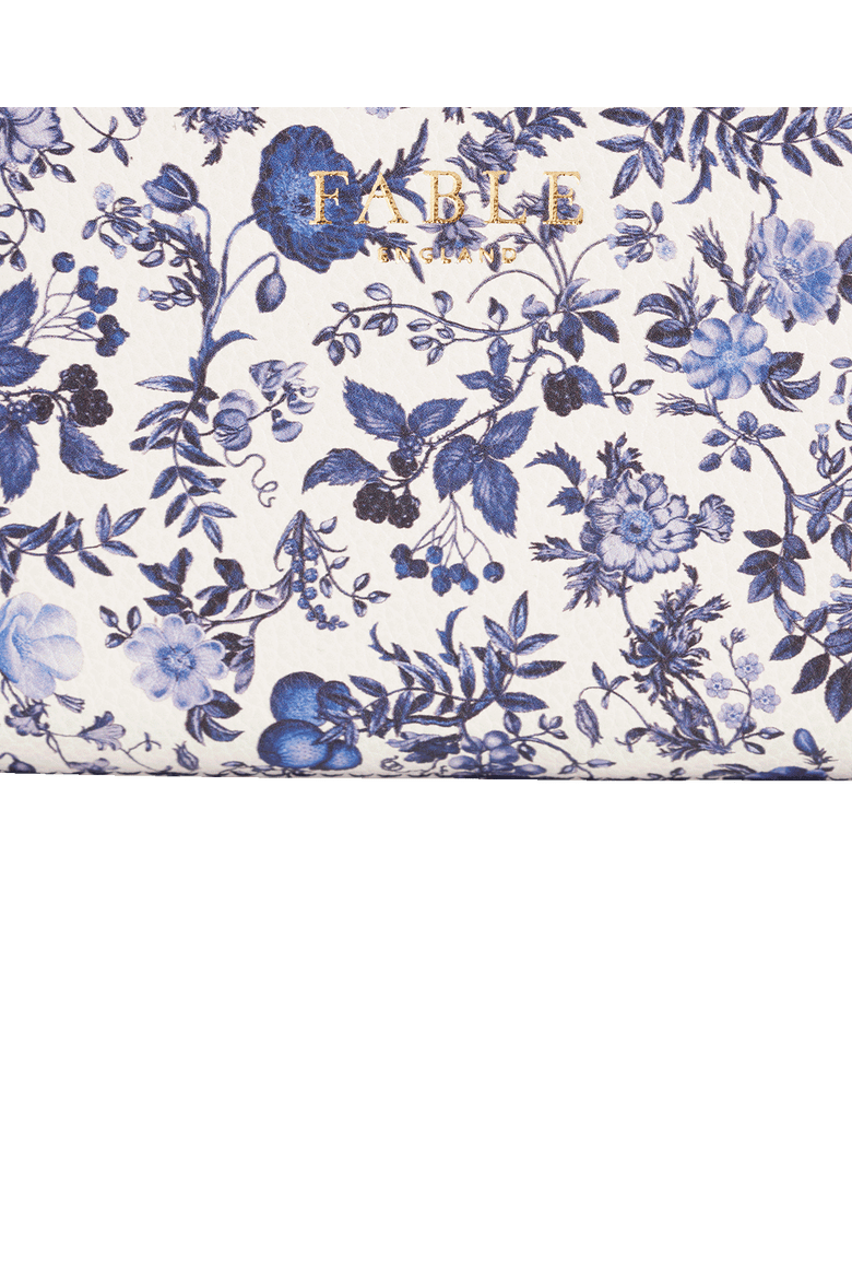 Ditsy Blue Small Purse, Alternate, color, Ivory