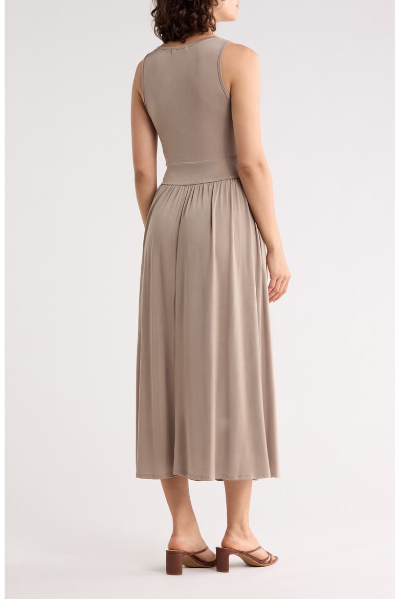 Ruched Midi Dress, Alternate, color, TAUPE