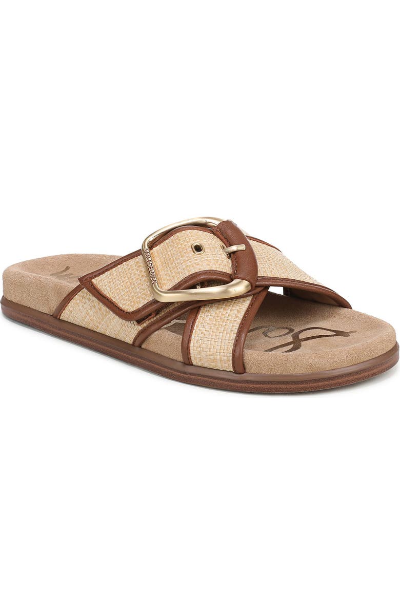 Sam Edelman Darla Slide Sandal, Main, color, Bleached Beechwood/ Cognac
