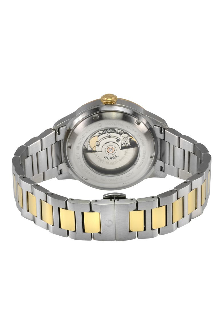 Guggenheim Automatic Bracelet Watch, 44mm, Alternate, color, TWO TONE STAINLESS STEEL