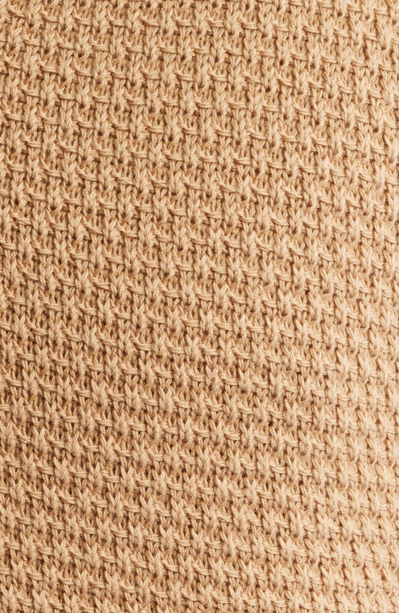 BOSS Iconico Texture Knit Camp Shirt, Alternate, color, Medium Beige