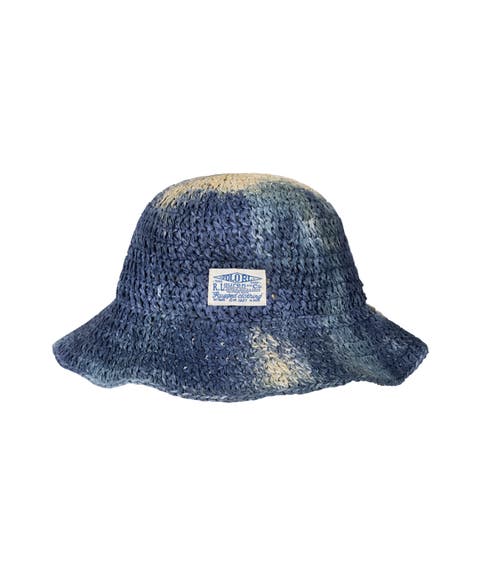 Hand Painted Raffia Bucket Hat