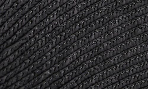 Mango Medium Double Handle Natural Fiber Bag In Black