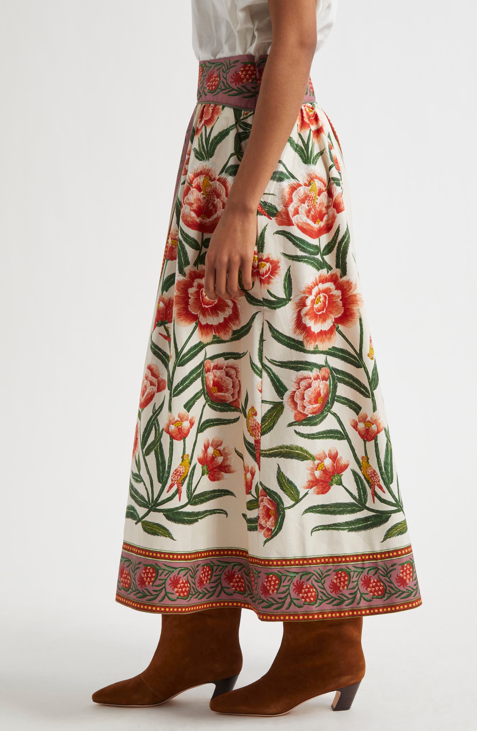 FARM Rio Anika Placed Floral Print Cotton Skirt | Nordstrom