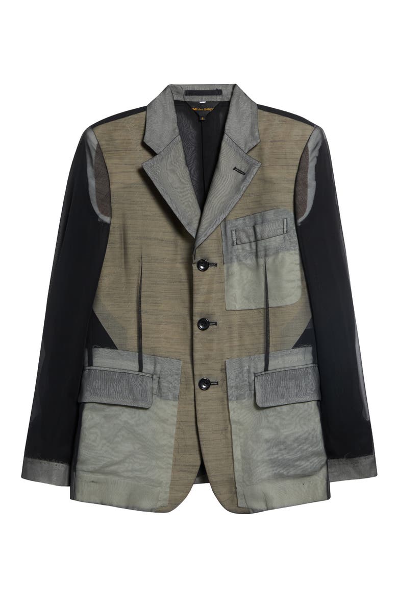 Georgette Thin Blazer, Main, color, BLACK