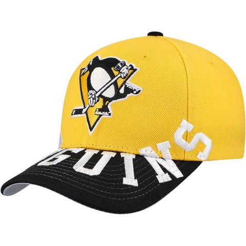 Men's Mitchell & Ness Gold/Black Pittsburgh Penguins Underarch Two-Tone Pro Crown Snapback Hat