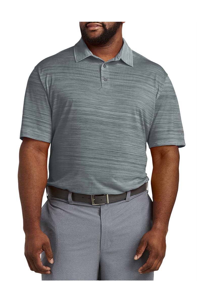Reebok Big & Tall Performance Space-Dyed Polo Shirt, Main, color, Dark Fog