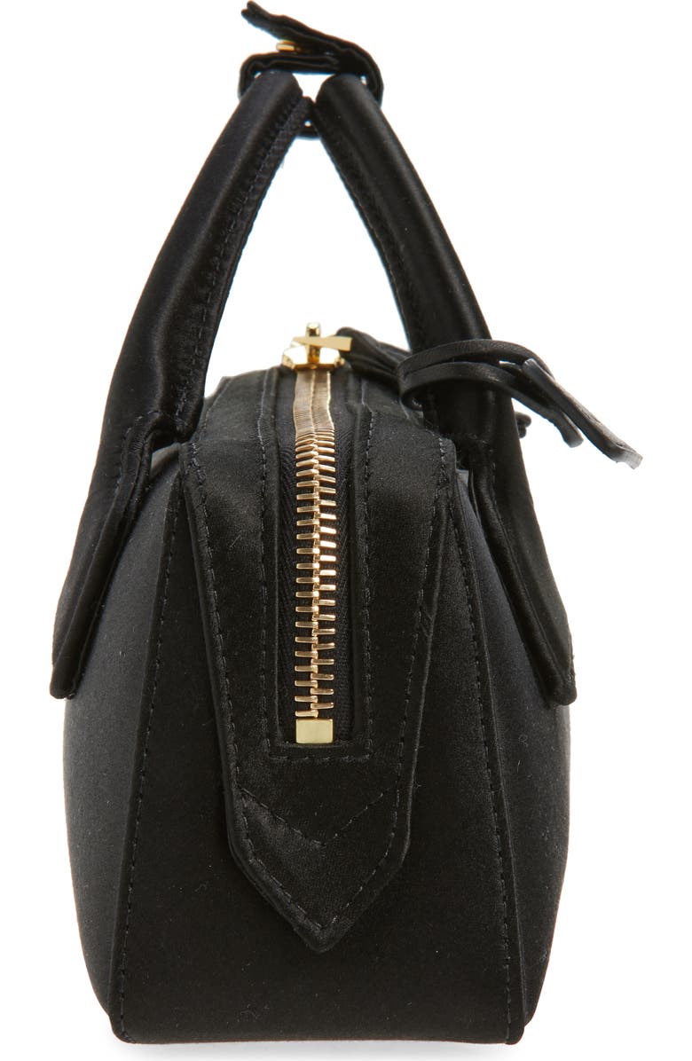 Alaïa Le Teckel Silk Handbag, Alternate, color, Noir