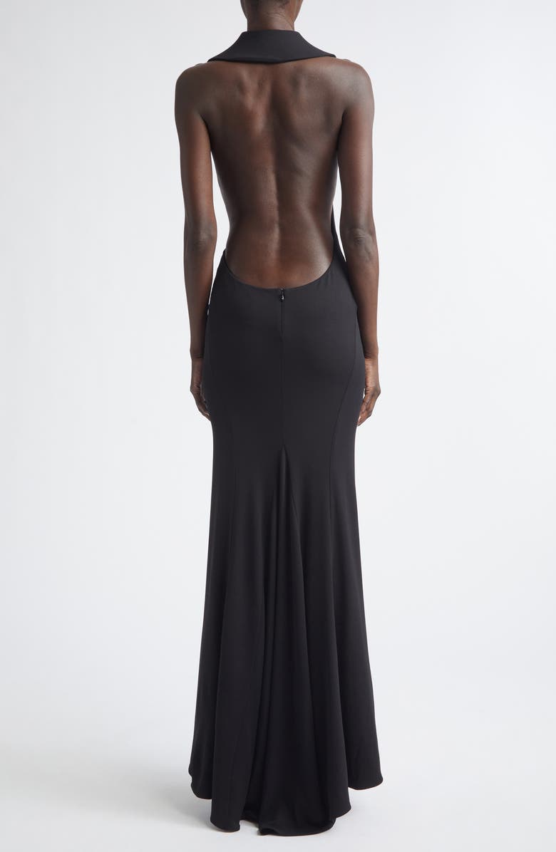 TOM FORD Asymmetric Jersey Gown, Alternate, color, Black