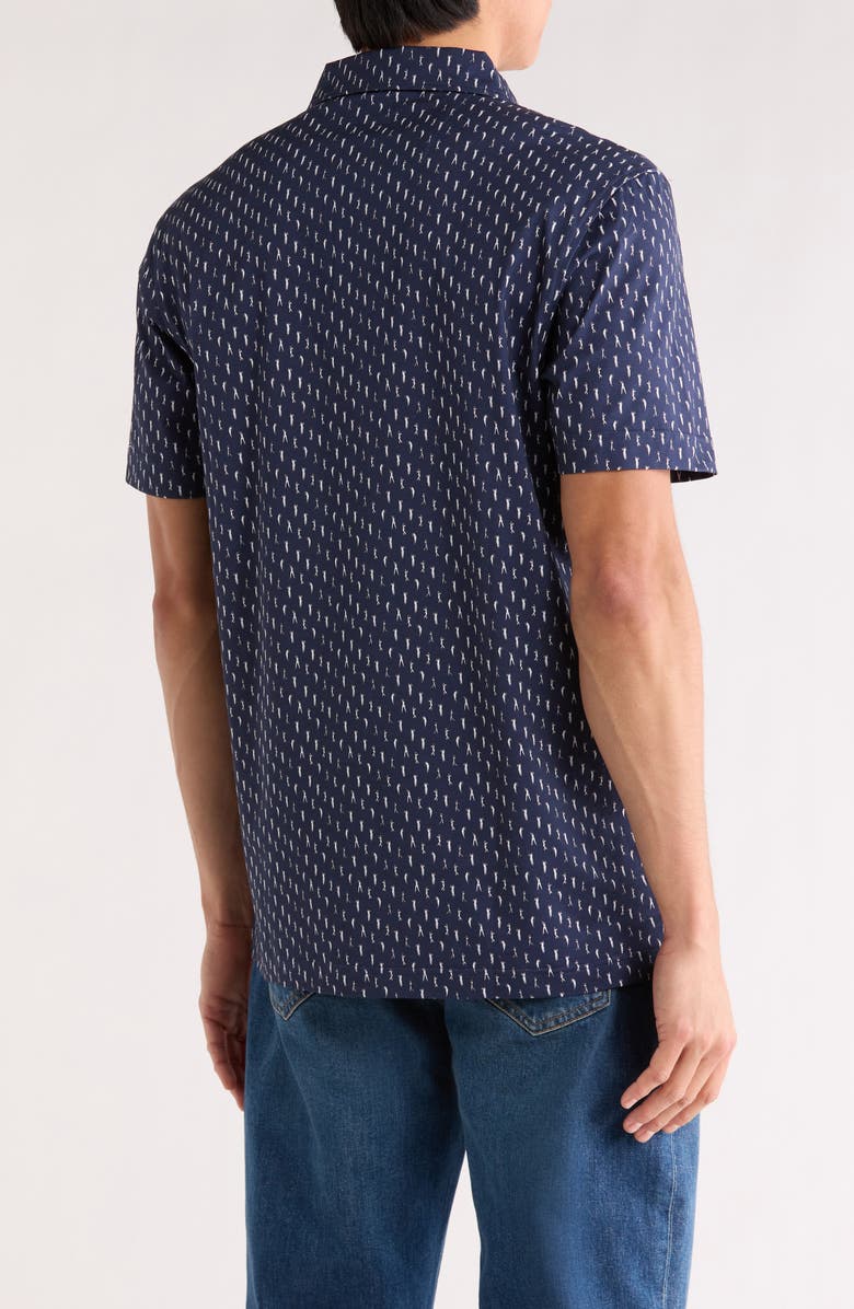 Bugatchi Victor OoohCotton<sup>®</sup> Golf Print Polo, Alternate, color, Navy