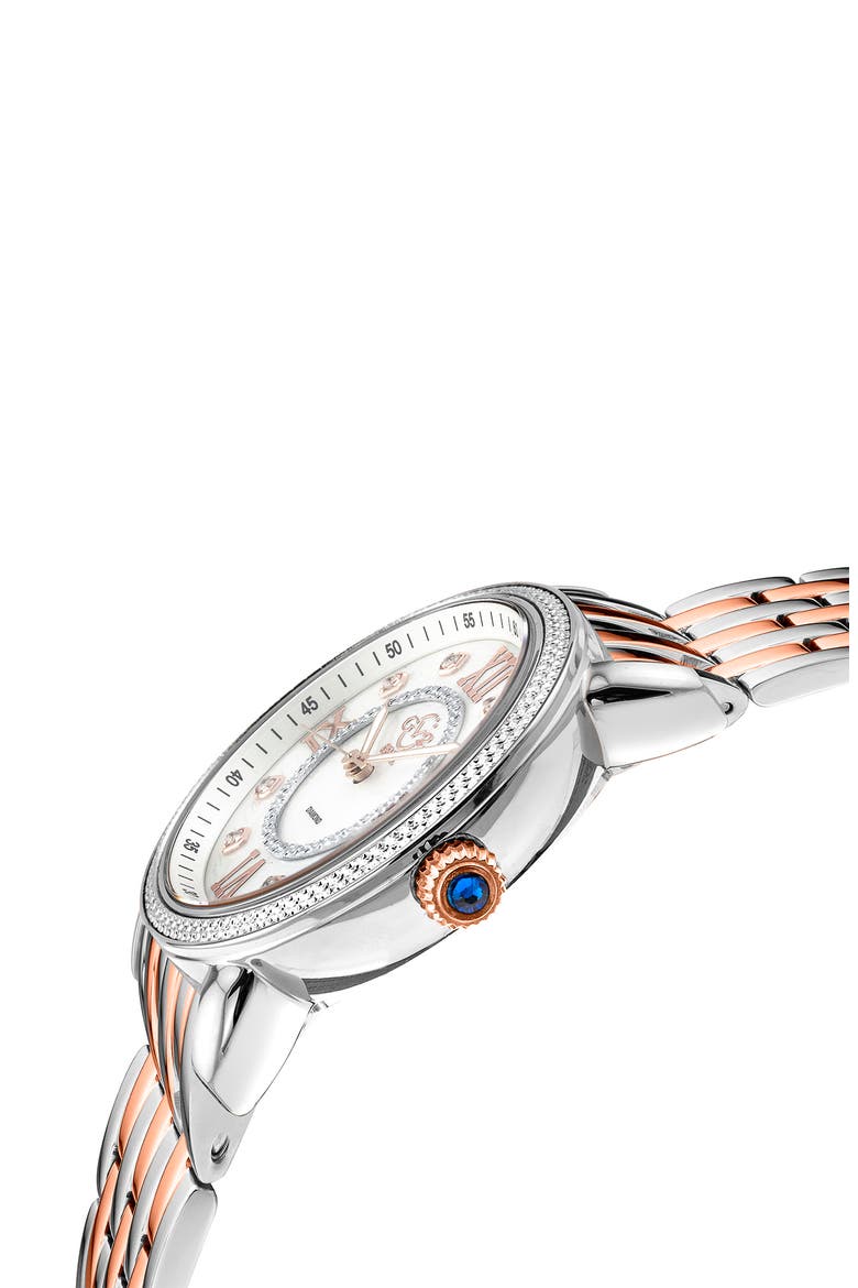 Marsala Two-Tone Diamond Bracelet Watch, 37mm - 0.05 ctw., Alternate, color, TWO TONED SS IPRG