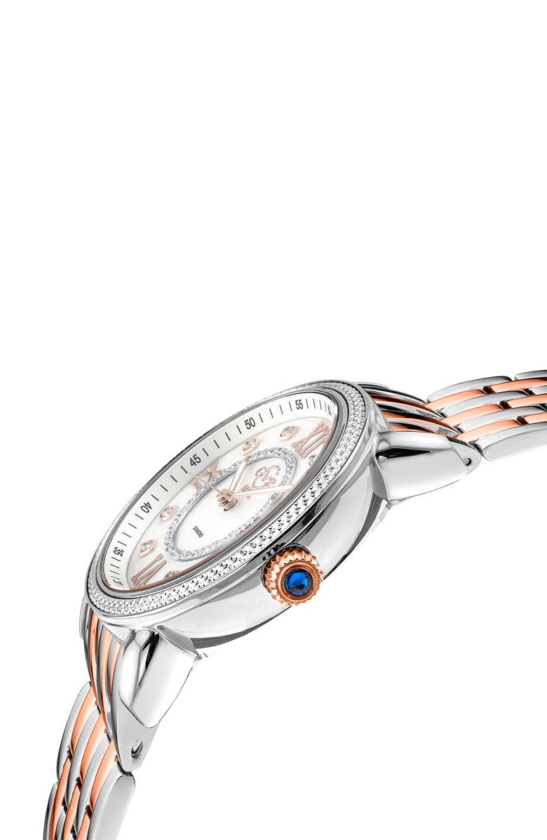 GV2 Marsala Two-Tone Diamond Bracelet Watch, 37mm - 0.05 ctw., Alternate, color, Two Toned Ss Iprg