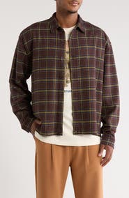 SANTO STUDIO Scobello Plaid Flannel Button-Up Shirt