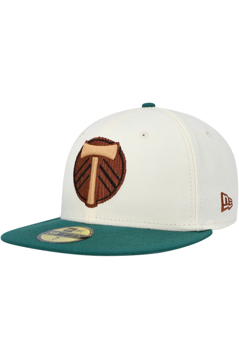 Men's New Era Cream Portland Timbers Woodgrain 59FIFTY Fitted Hat, Alternate, color, Cream