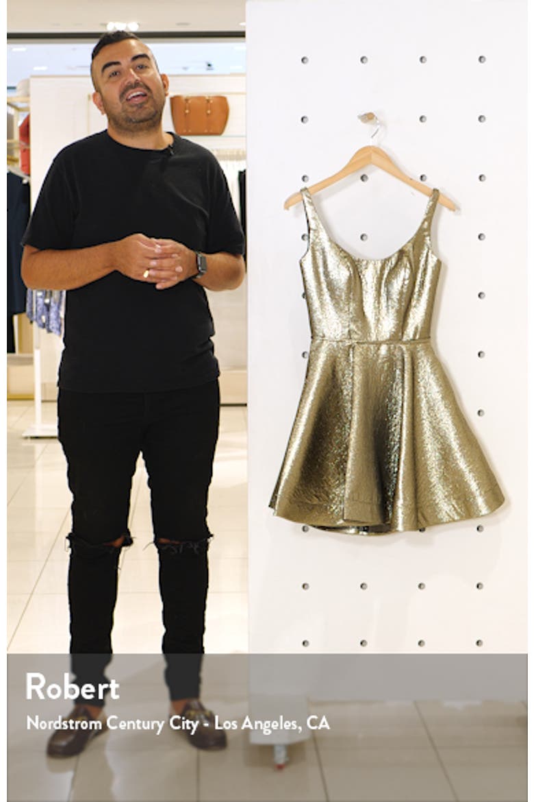 Metallic Fit & Flare Cocktail Dress video