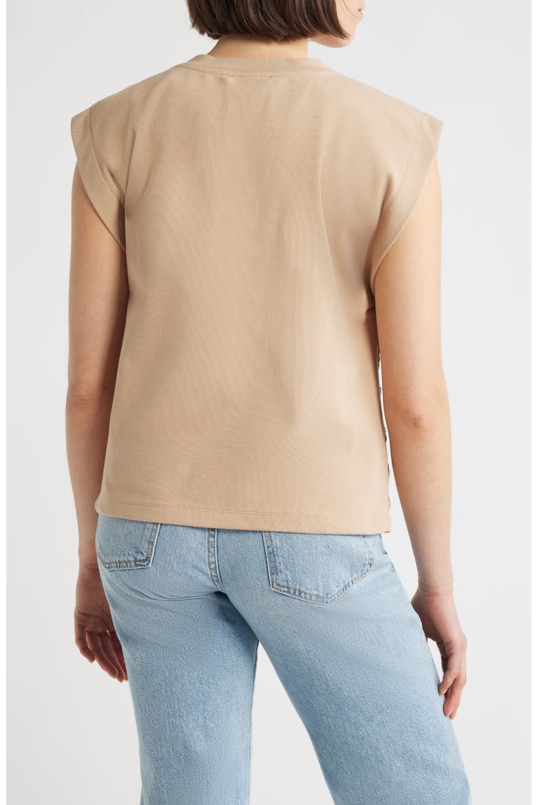 Mixed Media Crinkle Jacquard Top, Alternate, color, PALE OAK