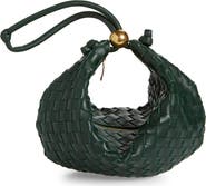 Bottega Veneta Medium Half Moon Woven Top Handle Bag