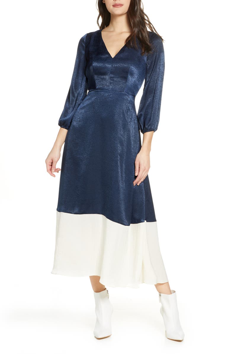 Ali & Jay New Horizons Satin Midi Dress, Main, color,