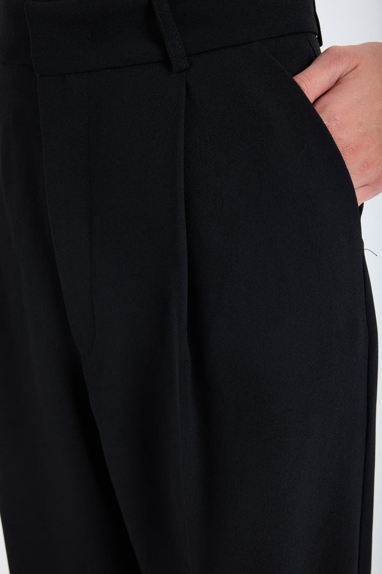 Nevara High-Waist Wide-Leg Palazzo Trousers, Alternate, color, Black