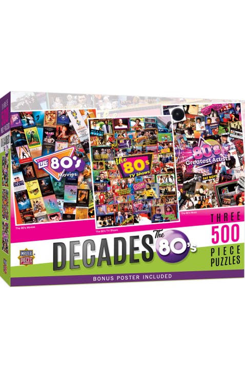 The 80's 500 Piece Puzzles 3-Pack