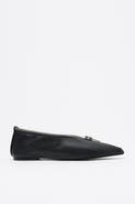 Bimba y Lola Leather Zip Ballerina