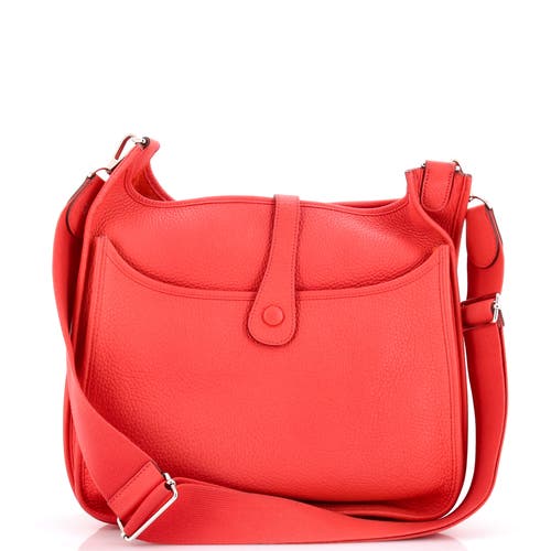 Pre-owned Hermes Hermes Evelyne Bag Gen Iii Clemence Gm In Purple