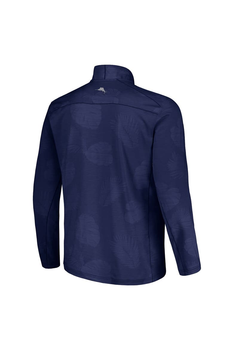 Men's Tommy Bahama Navy Illinois Fighting Illini Delray Frond IslandZone Half-Zip Jacket, Alternate, color, Navy