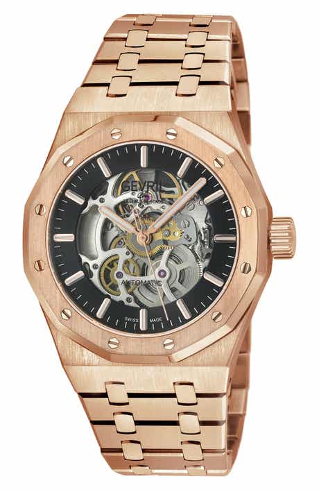 GEVRIL Gotham Automatic Bracelet Watch, 41mm