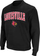COLOSSEUM Men's Colosseum Black Louisville Cardinals Arch & Logo Crew Neck Sweatshirt
