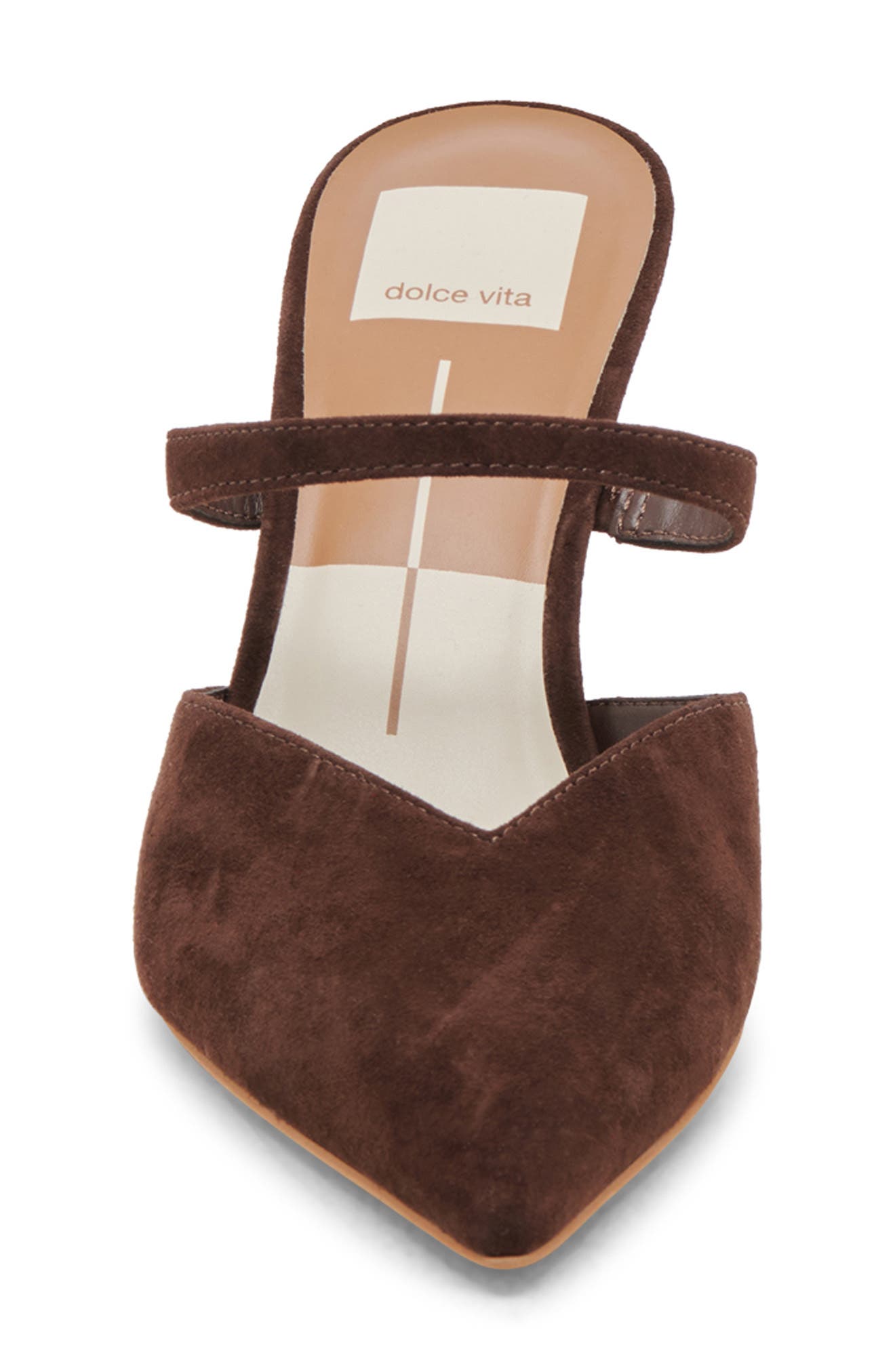 Kanika Pointed Toe Pump, Alternate, color, DK BROWN SUEDE