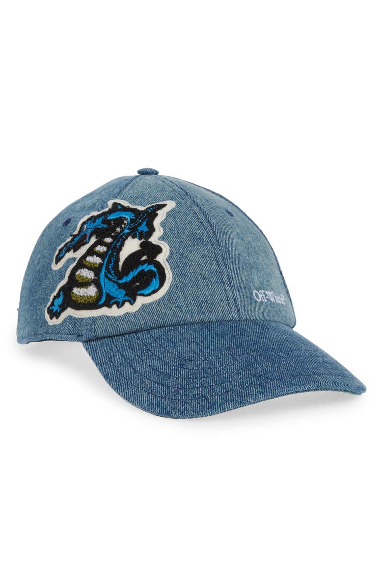 Off-White Denim Baseball Cap, Main, color, 