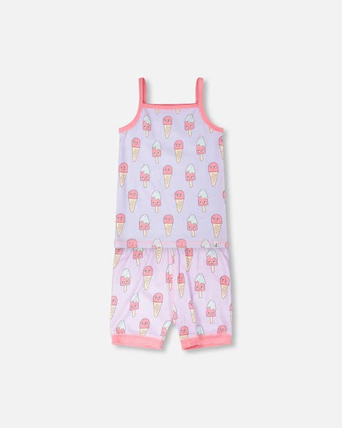 Organic Cotton Printed Ice Creams Two-Piece Pyjama Set (Baby)